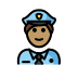 man police officer, medium skin tone